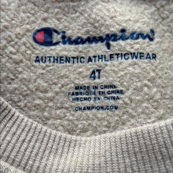 Champion 4T toddler Brown Crewneck Sweatshirt - Picture 7 of 8
